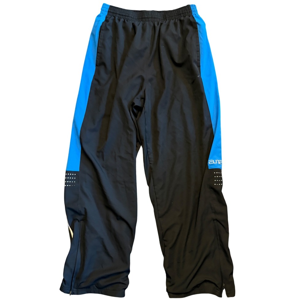 Nike Elite Dri-FIT Mens Black Blue Side Stripe Athletic Training Pants Large